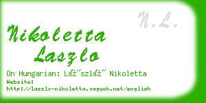 nikoletta laszlo business card